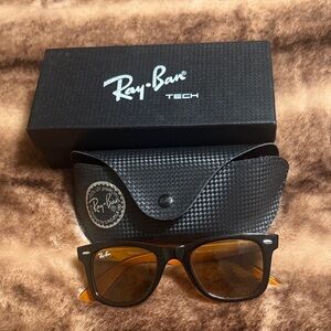 Ray-Ban Black and Brown Sunglasses